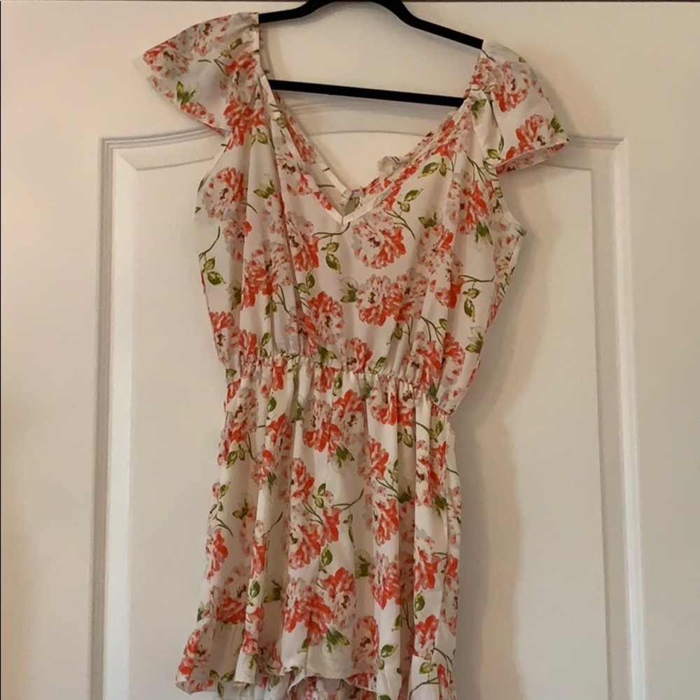 Floral printed romper